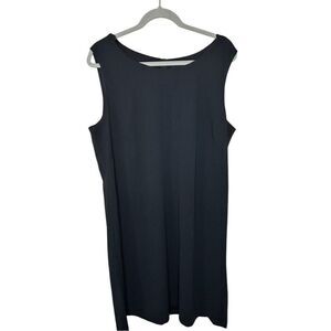 Perceptions Women's Sleeveless Black Knee Length Dress XL Standard Casual